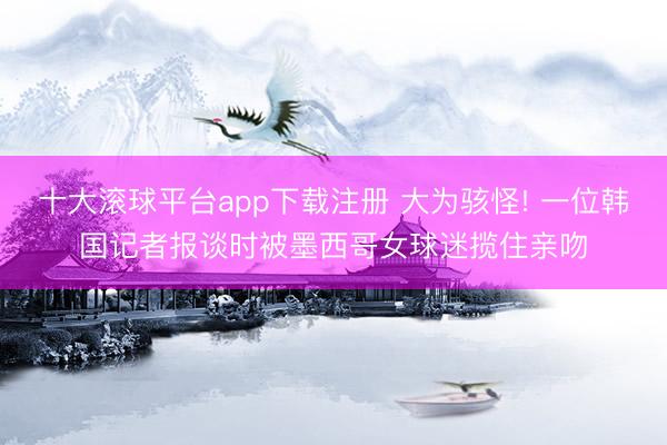十大滚球平台app下载注册 大为骇怪! 一位韩国记者报谈时被墨西哥女球迷揽住亲吻