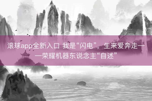 滚球app全新入口 我是“闪电”,生来爱奔走——荣耀机器东说念主“自述”