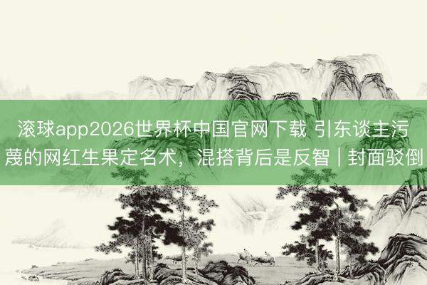 滚球app2026世界杯中国官网下载 引东谈主污蔑的网红生果定名术，混搭背后是反智 | 封面驳倒